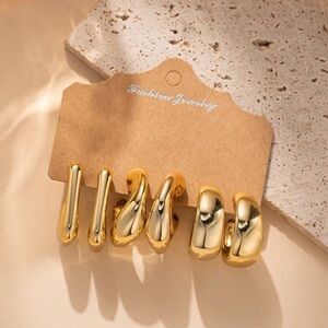 Gold Statement Rings Set